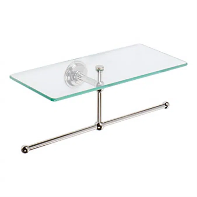 Ginger 2636T London Terrace Glass Shelf with Towel Bar