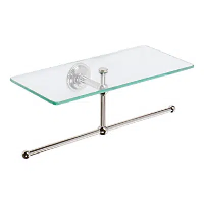 Image for Ginger 2636T London Terrace Glass Shelf with Towel Bar