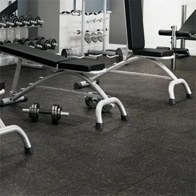 imagem para Stride Fitness Tiles - Recycled Rubber Flooring