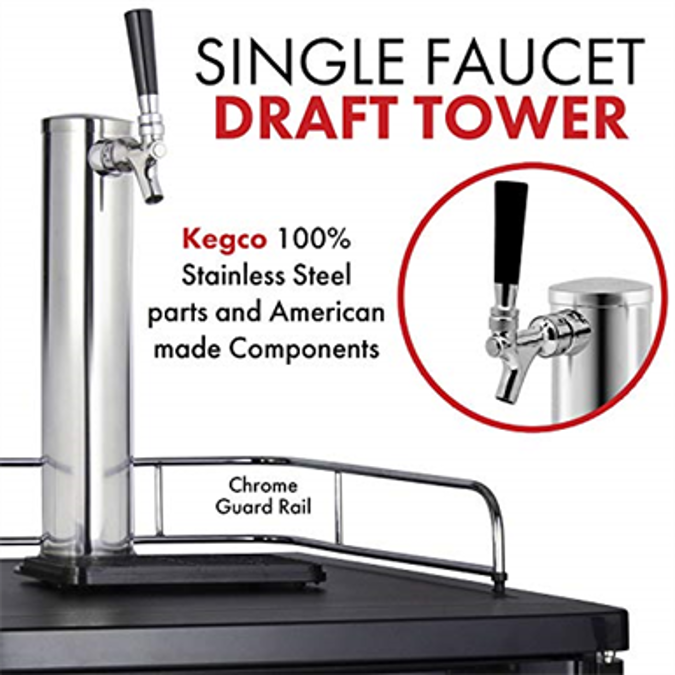 BIM objects Free download! Kegco K199SS1 Single Tap Kegerator