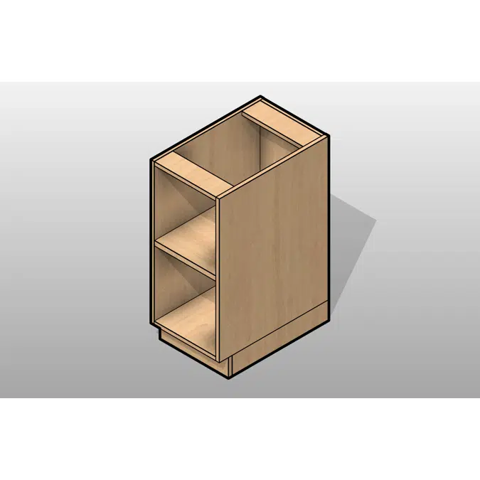 BIM objects - Free download! Open Laminate Base Cabinet | BIMobject