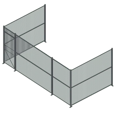 Image for 39LF - 3' Single Hinged Door 3 Sided Wire Partition