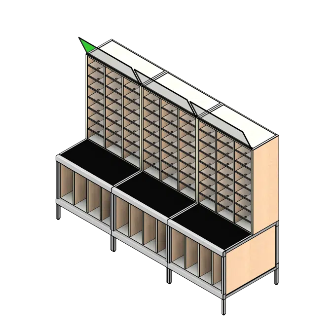 BIM objects - Free download! 09' Wide - Option 03 Mail Room | BIMobject