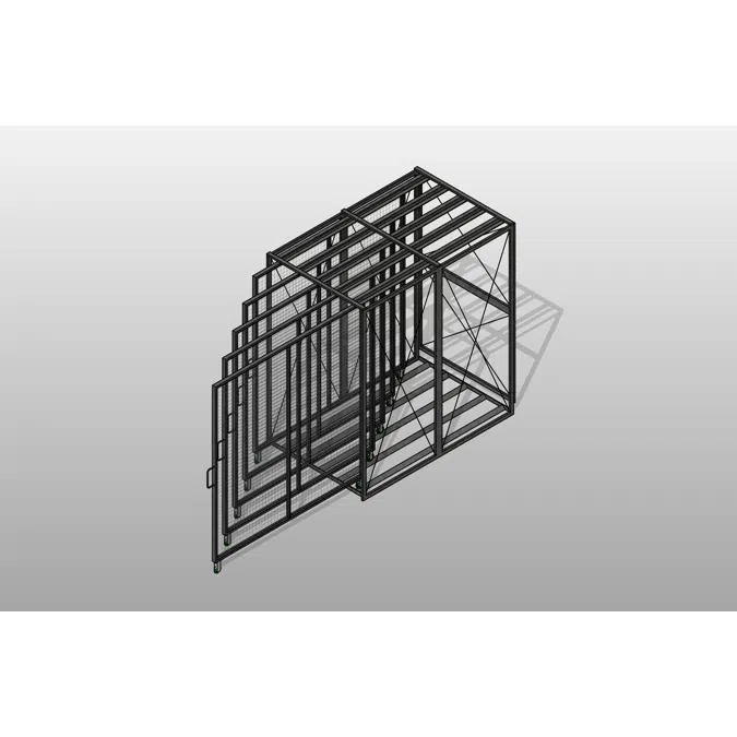 5 Panel Steel Art Rack