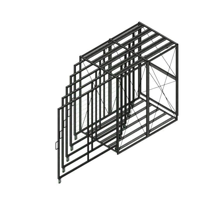 5 Panel Steel Art Rack