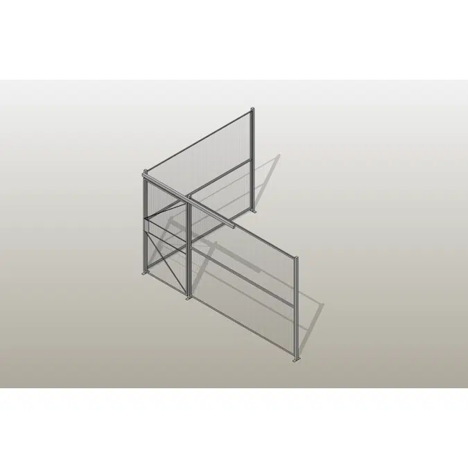 25LF - 4' Sliding Door 2 Sided Wire Partition