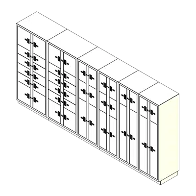 Image for 6 Columns-44 Total Openings Steel Evidence Locker