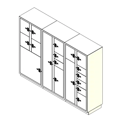 Image for 3 Columns-18 Total Openings Steel Evidence Locker