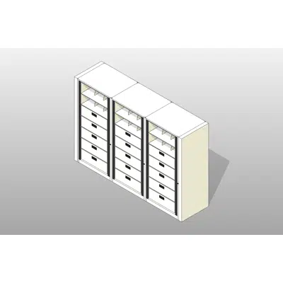 Image for Legal-3 Cabinets-7 Tier-Drawers Steel Rotary File