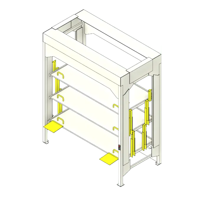 Front Load Hospital Bed Stacker