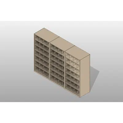 Letter-3 Unit-7 Tier-Double Sided 4 Post Shelving için görüntü