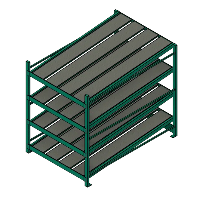 Flow Steel Gravity Shelves