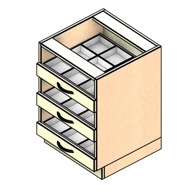 Image for 3 Tray Drawer Laminate Base Cabinet