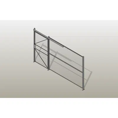 Image for 15LF - 4' Sliding Door 1 Sided Wire Partition