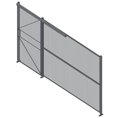 Image pour 15LF - 4' Sliding Door 1 Sided Wire Partition