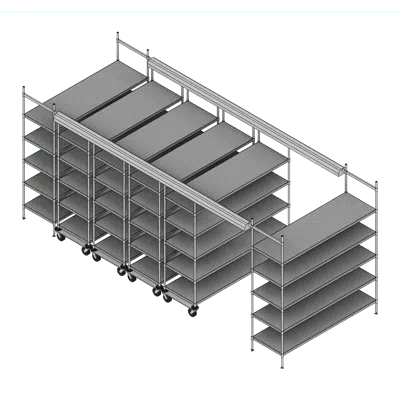 kuva kohteelle Top Track Mobile Shelving Wire Shelving