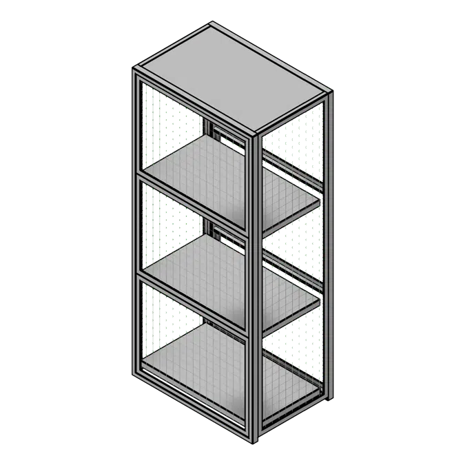 Tiered Pass-Through Welded Wire Locker