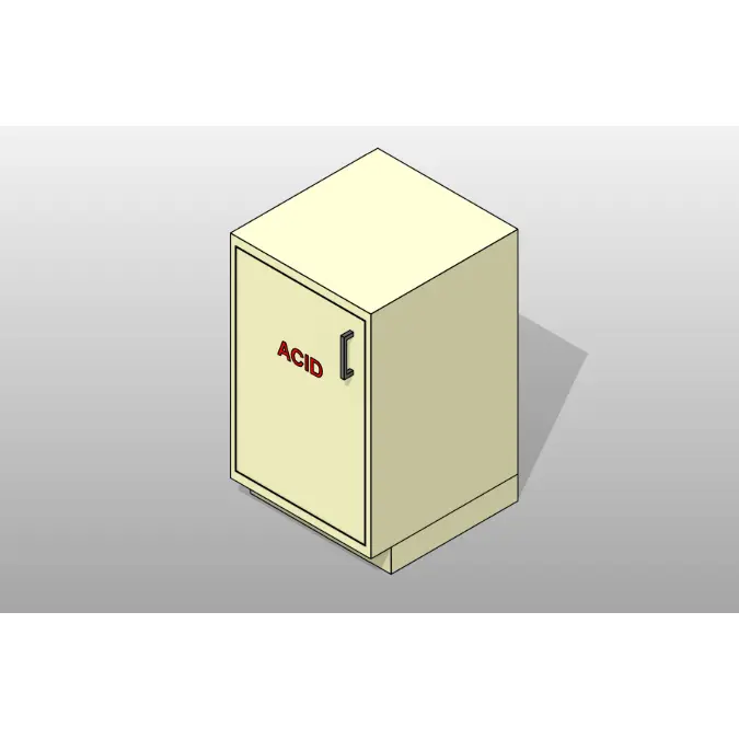 Objetos BIM - ¡Descarga gratis! Acid Storage Steel Lab Base Cabinet ...