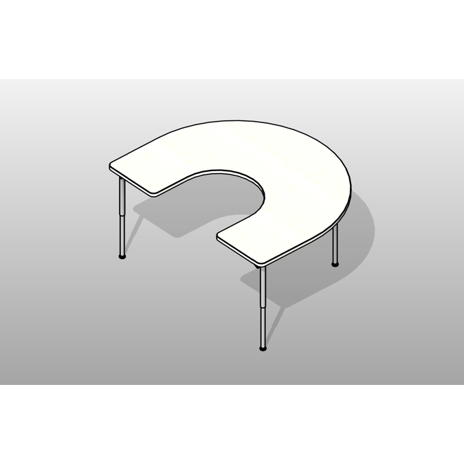 BIM objects Free download! Horseshoe Classroom Table BIMobject