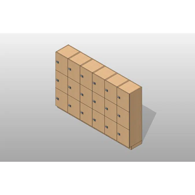 3 Tier - 18"W x 18"D Column Laminate Day Lockers