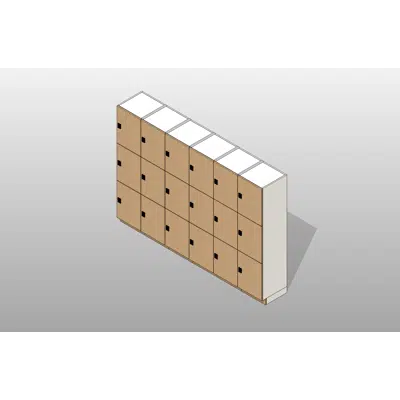 3 Tier - 18"W x 18"D Column Laminate Day Lockers için görüntü