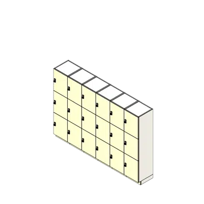 afbeelding voor 3 Tier - 18"W x 18"D Column Laminate Day Lockers