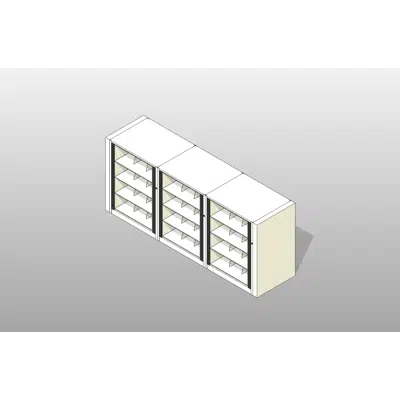 Image for Legal-3 Cabinets-4 Tier-Shelves Steel Rotary File
