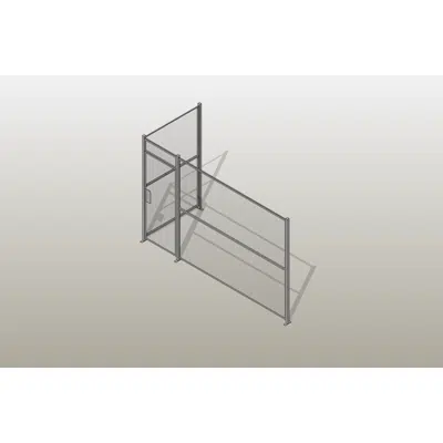 Image for 19LF - 3' Single Hinged Door 2 Sided Wire Partition