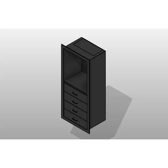 Worksurface with Drawers - Recessed Surgical Storage Cabinets