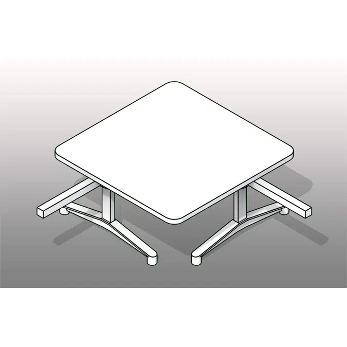 Corner Table Polypropylene Seating