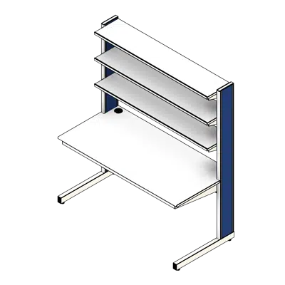 imagen para Column Based Powder Coated Steel Workstation