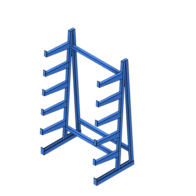 BIM objects - Free download! Heavy Duty Steel Bar Rack | BIMobject
