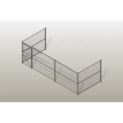 Image for 45LF - 4' Sliding Door 3 Sided Wire Partition