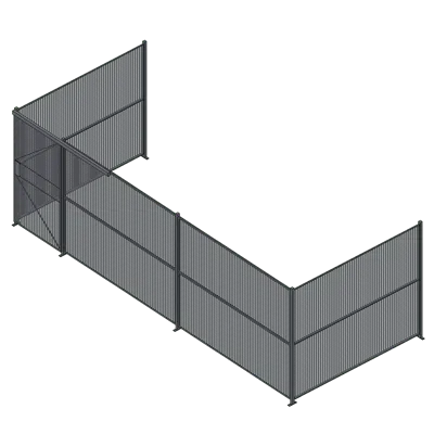 obraz dla 45LF - 4' Sliding Door 3 Sided Wire Partition