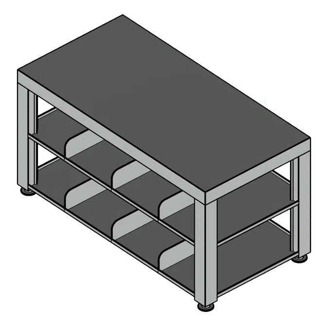 Sterile Gowning Stainless Steel Bench
