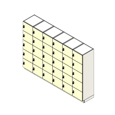 afbeelding voor 5 Tier - 18"W x 24"D Column Laminate Day Lockers