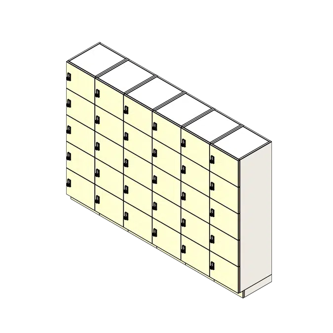 5 Tier - 18"W x 24"D Column Laminate Day Lockers