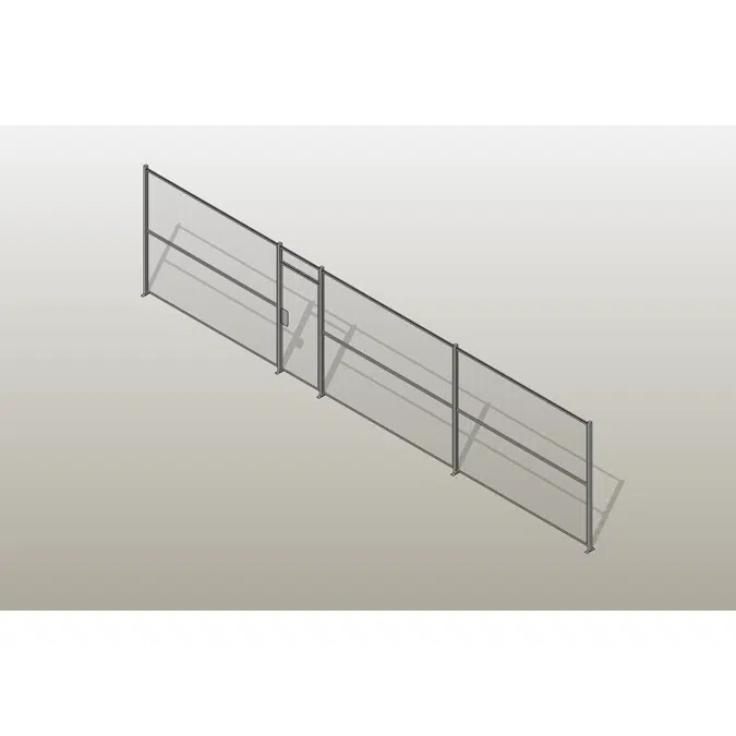 BIM objects - Free download! 34LF - 3' Single Hinged Door 1 Sided Wire ...