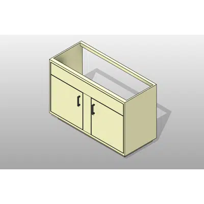 Image for End Sink Steel Lab Base Cabinet