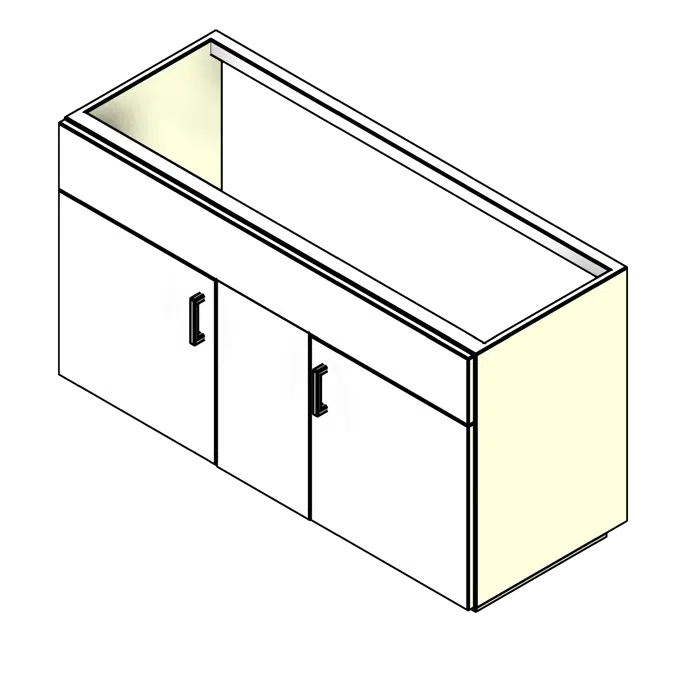 End Sink Steel Lab Base Cabinet