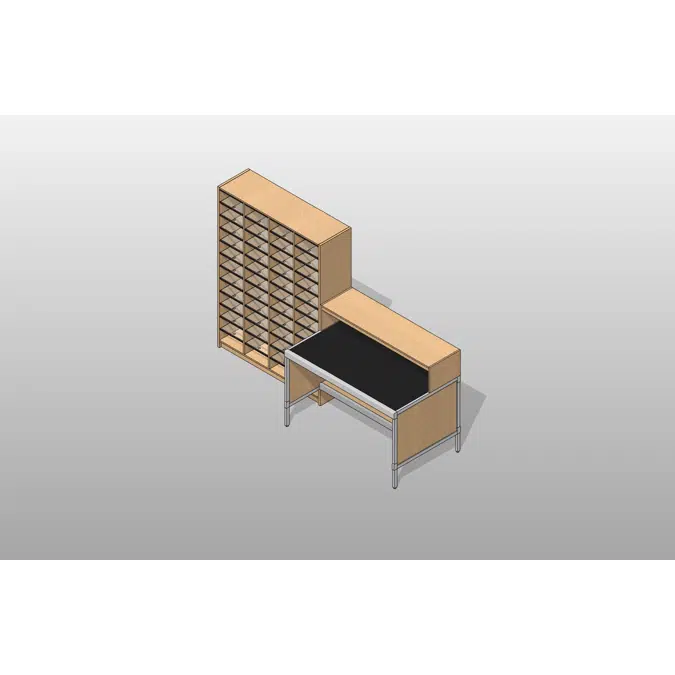 BIM objects - Free download! 10' Wide - Option 03 Mail Room | BIMobject