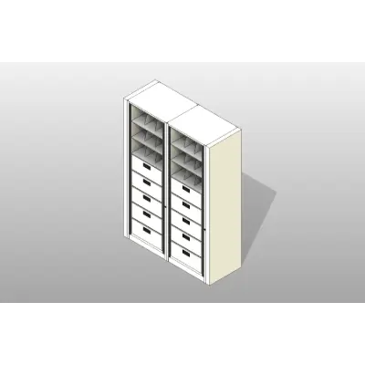 obraz dla Letter-2 Cabinets-8 Tier-Drawers Steel Rotary File