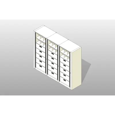 obraz dla Letter-3 Cabinets-7 Tier-Drawers Steel Rotary File