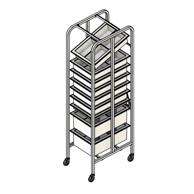 BIM objects - Free download! Medical Supply Storage Rack | BIMobject