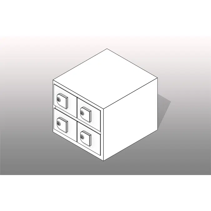 BIM objects - Free download! Stackable Sidearm Metal Locker | BIMobject