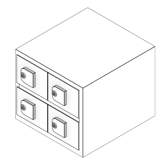 Stackable Sidearm Metal Locker