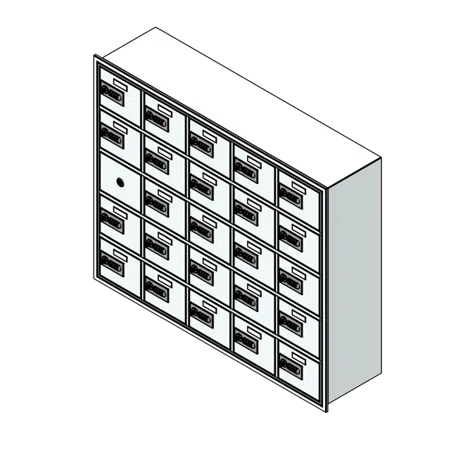 Recessed Cell Phone Aluminum Locker