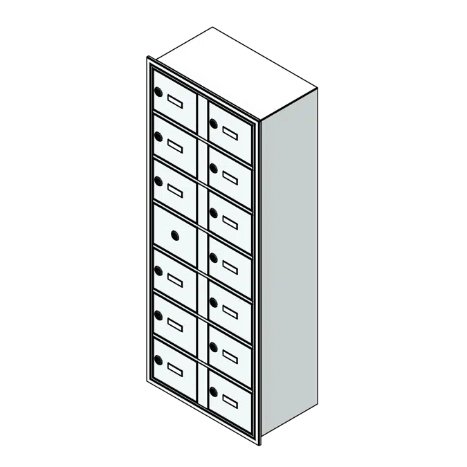 Recessed Cell Phone Aluminum Locker