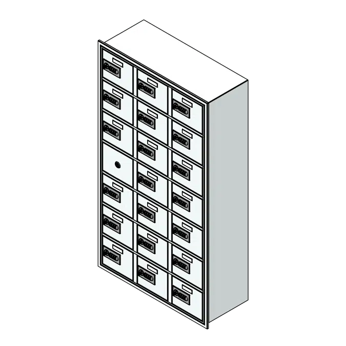 Recessed Cell Phone Aluminum Locker