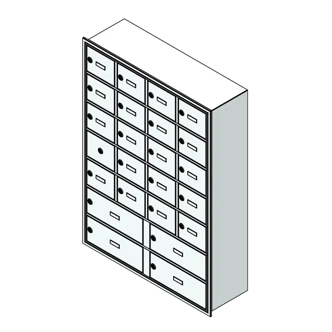 Recessed Cell Phone Aluminum Locker